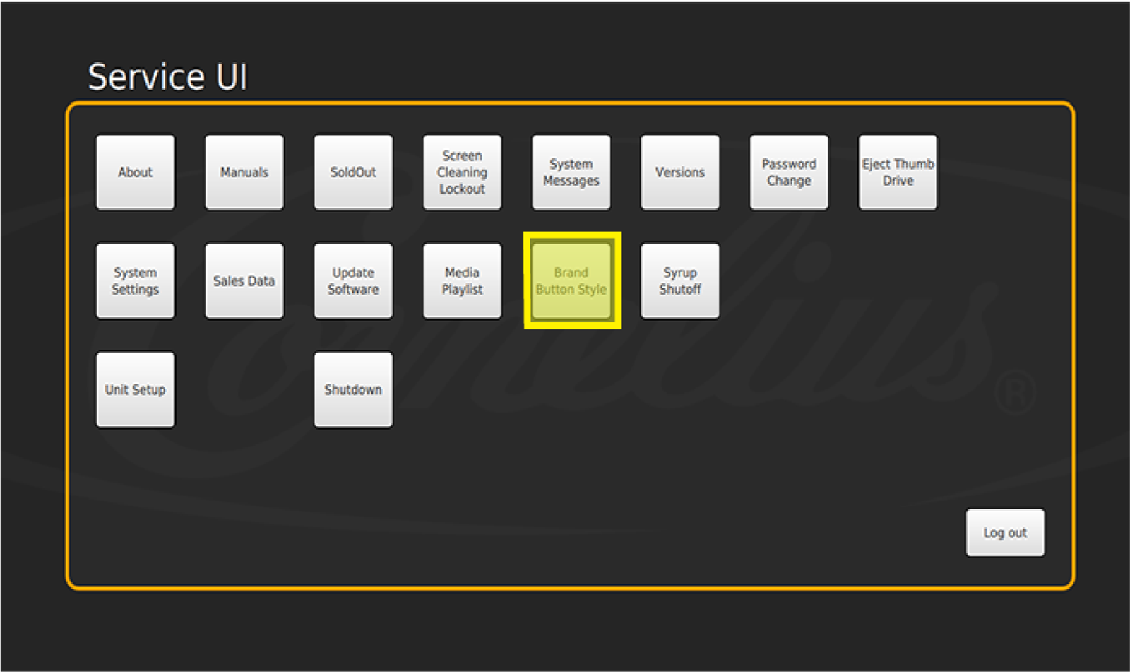 Select Coverflow Order or Brand Button Style — step illustration
