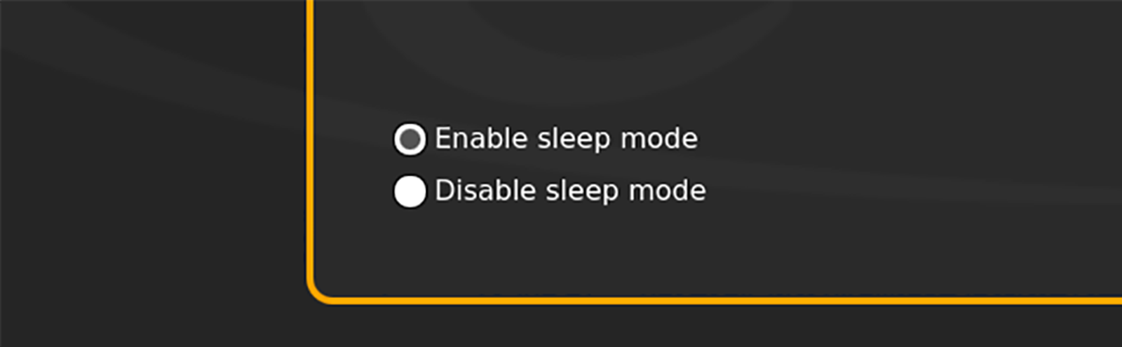 Enable Sleep Mode — step illustration