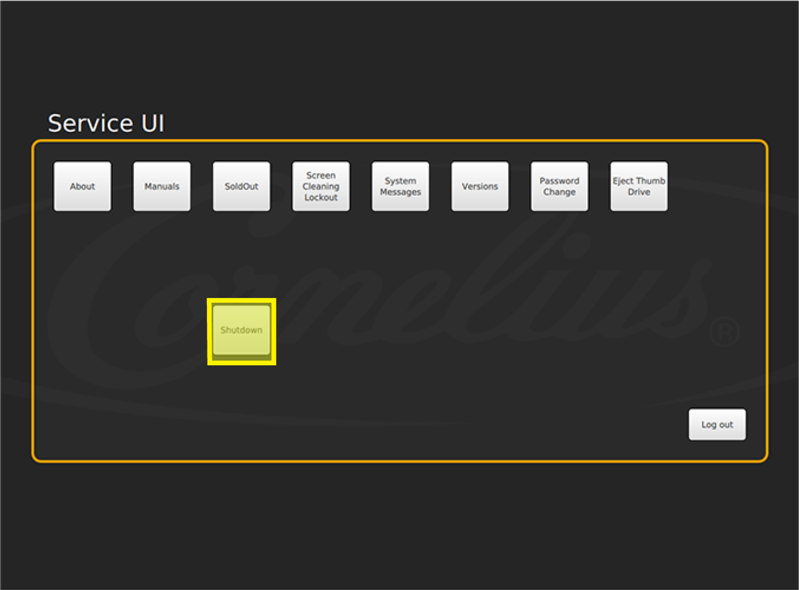 Select Shutdown — step illustration