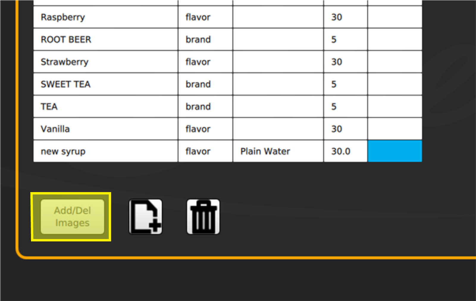 Edit Syrup Data — step illustration
