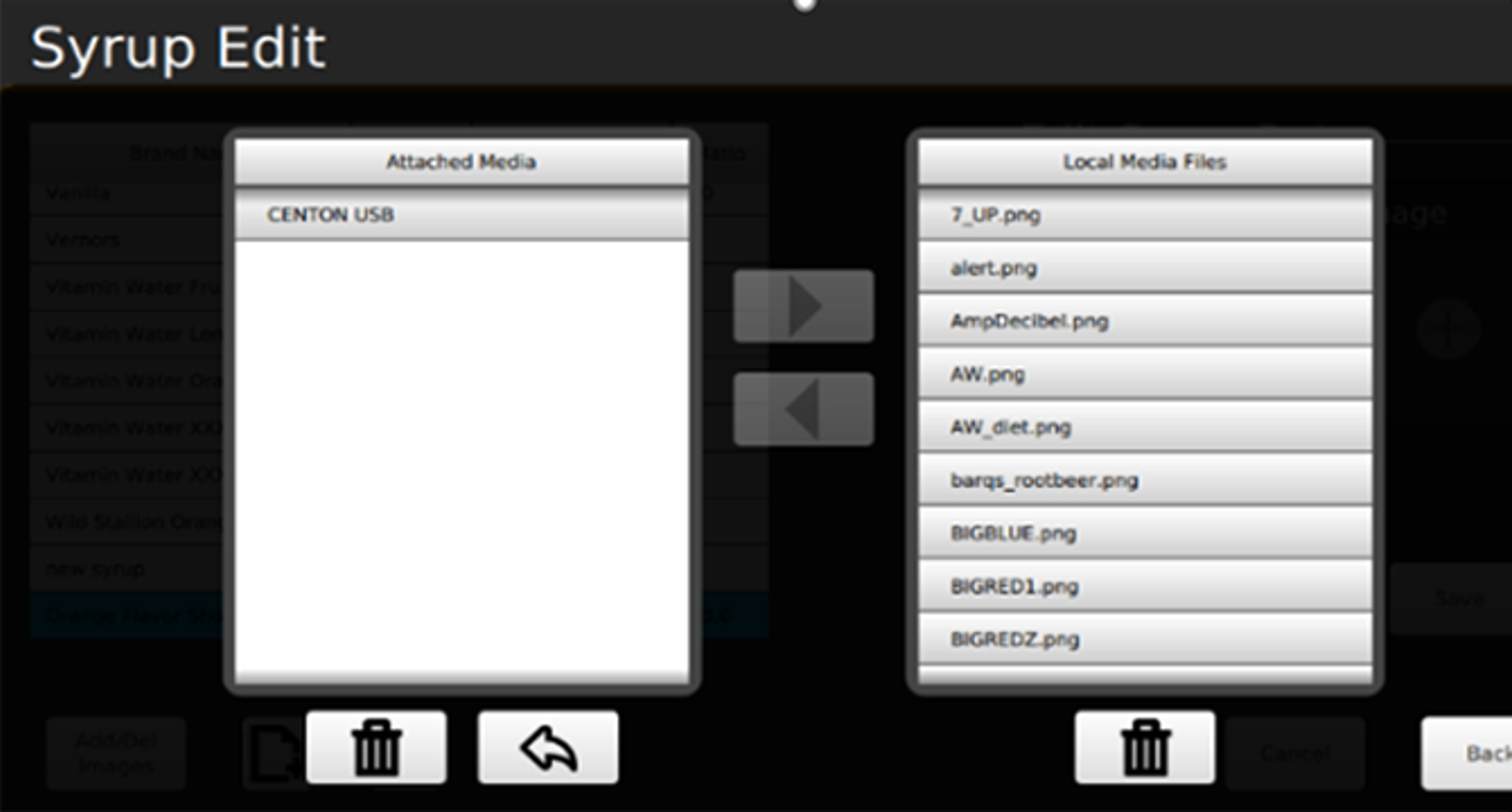 Add/Delete Images — step illustration