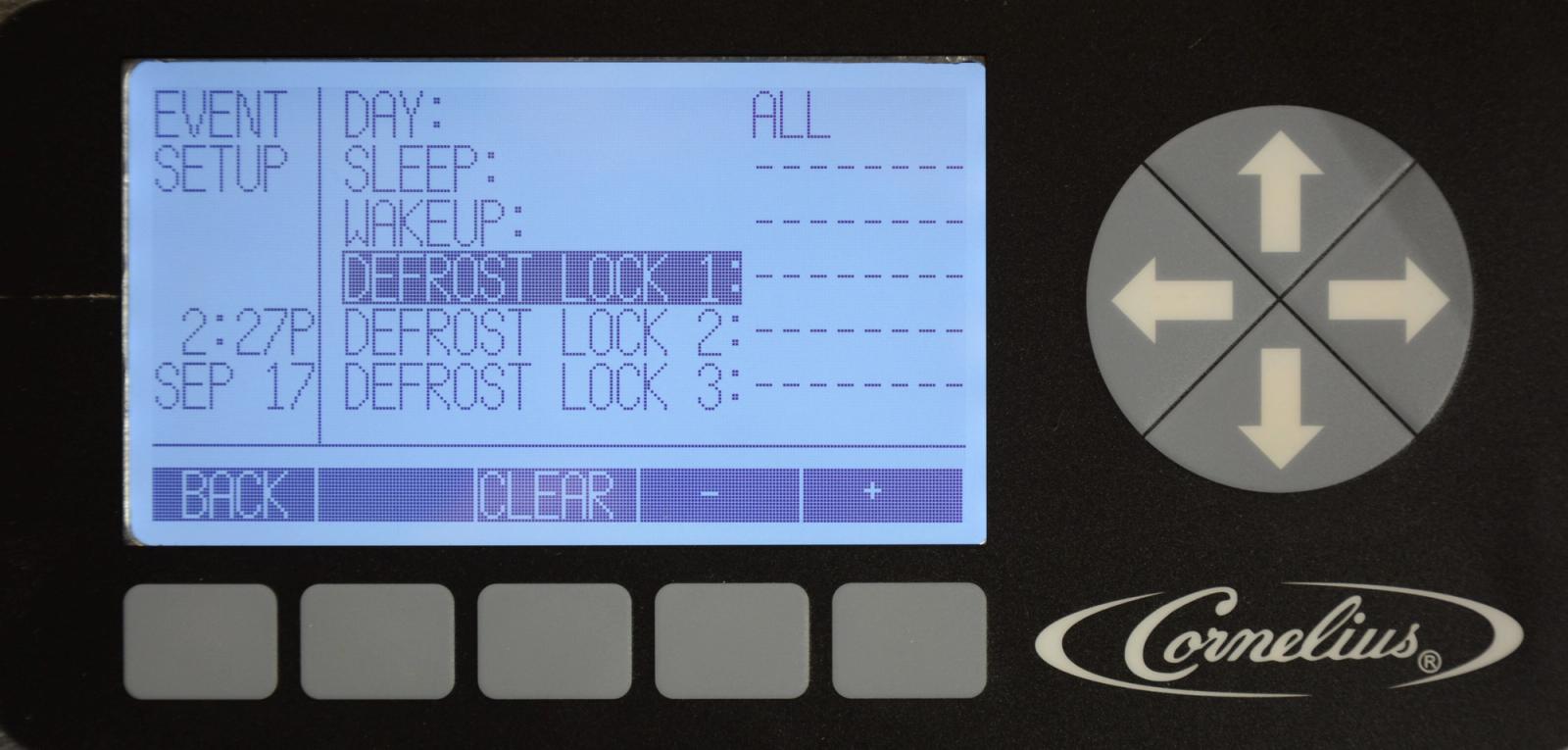 Set Defrost Lock Out — step illustration