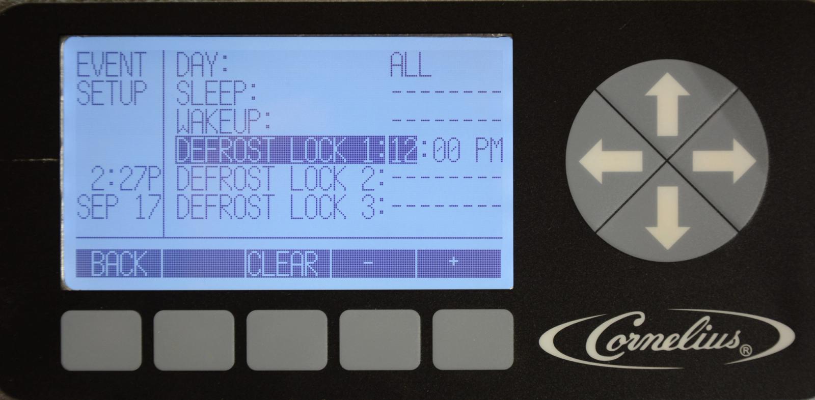 Set Defrost Lock Out — step illustration