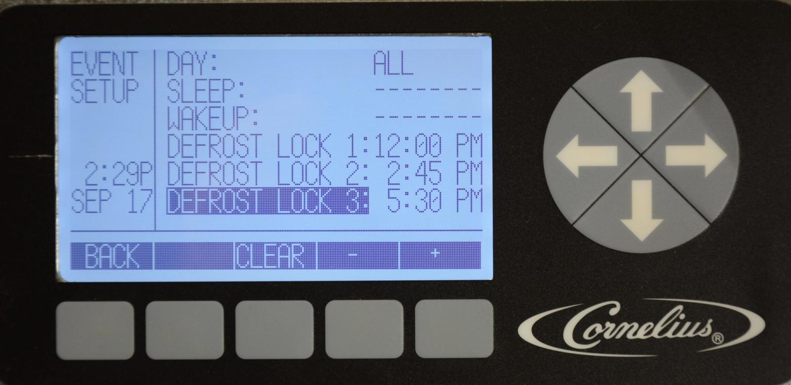 Set Defrost Lock Out — step illustration