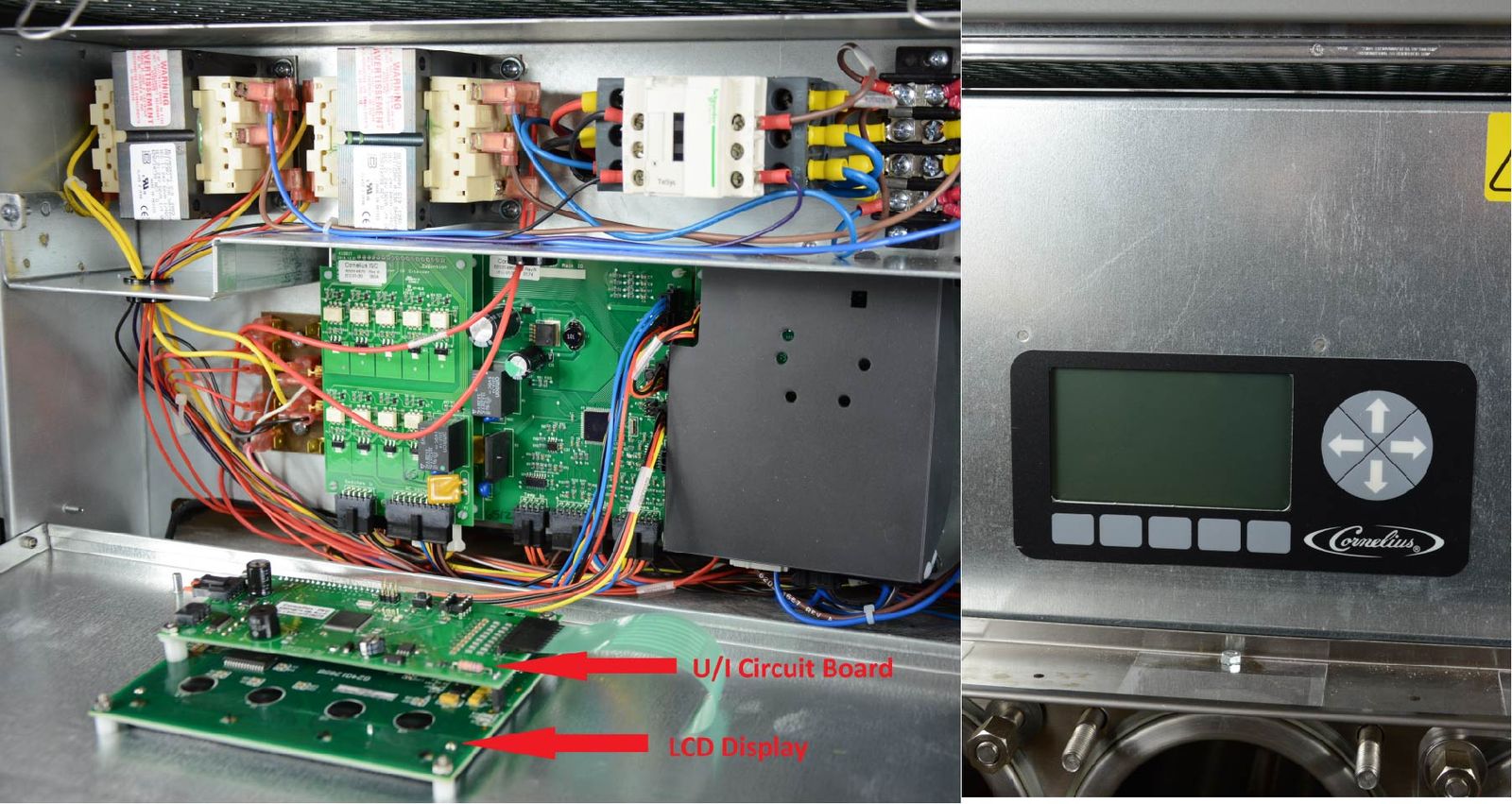 U/I Board, LCD Display and Touch Pad — step illustration
